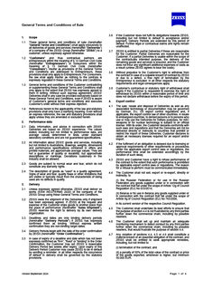 Forhåndsvisning af General Terms and Conditions of Sale