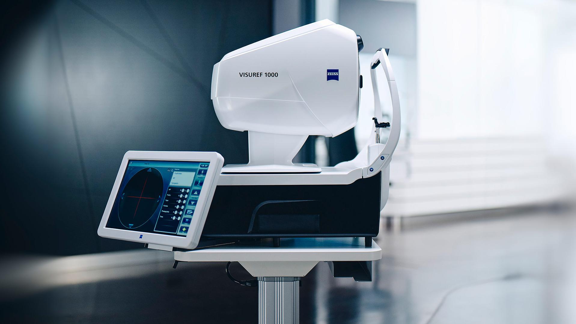 Et billede af ZEISS VISUREF 600 set fra siden.