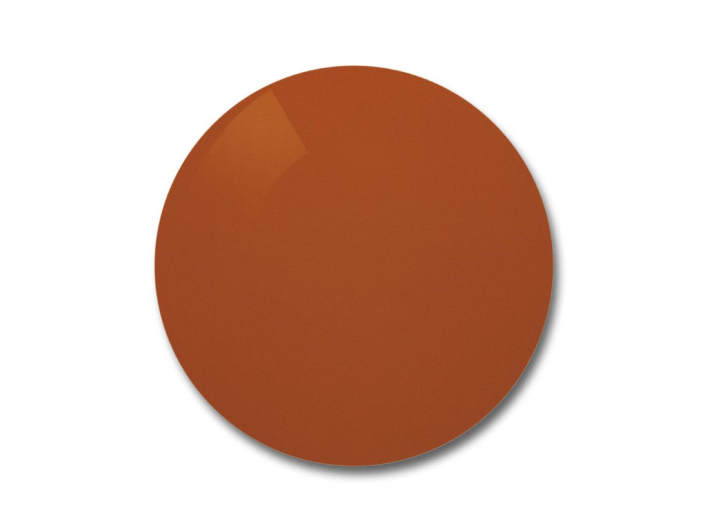 Illustration af ZEISS Skylet® Fun-brilleglas med orange-brun farve