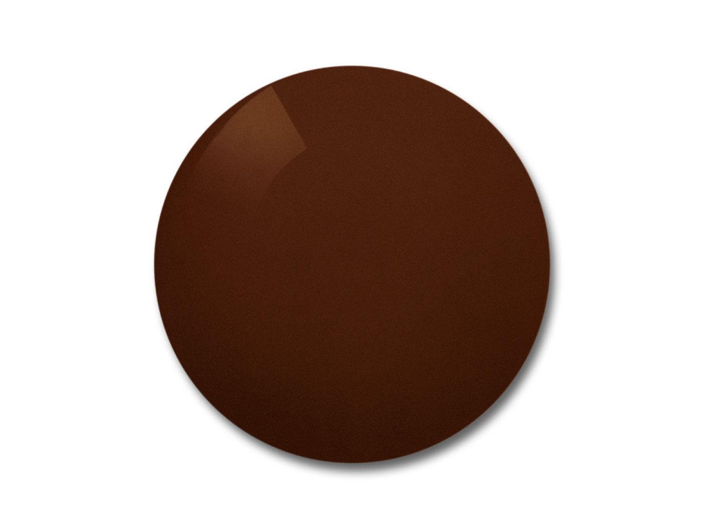 Illustration af ZEISS Skylet Sport-brilleglasset med mørkebrun farve 
