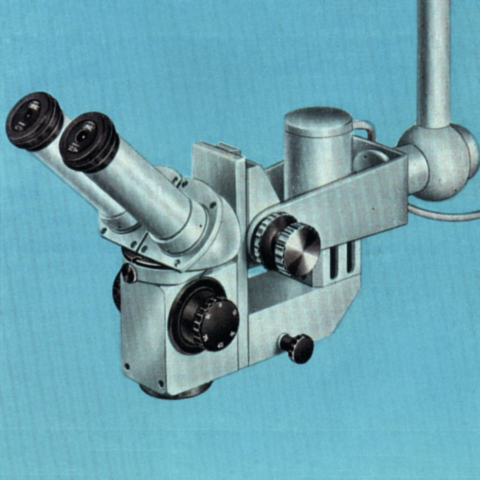 Billede af det første kirurgiske mikroskop fra ZEISS. 
