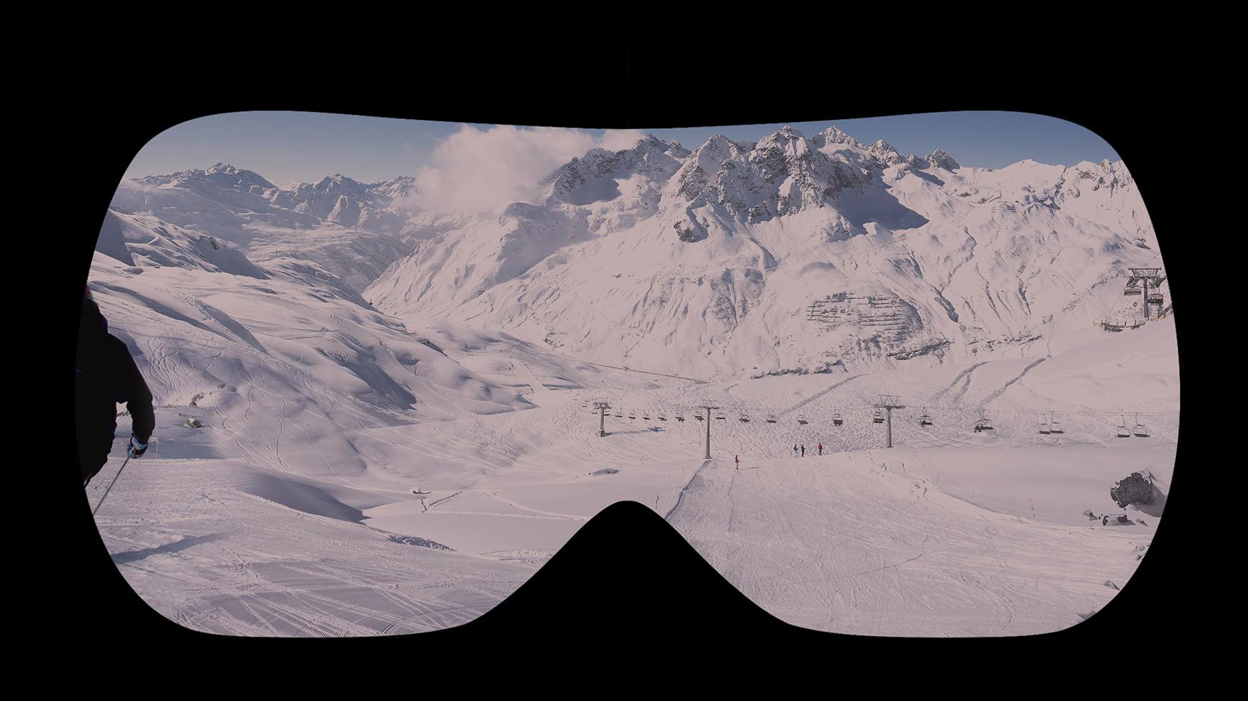 Synsfelt med standard-skibriller
