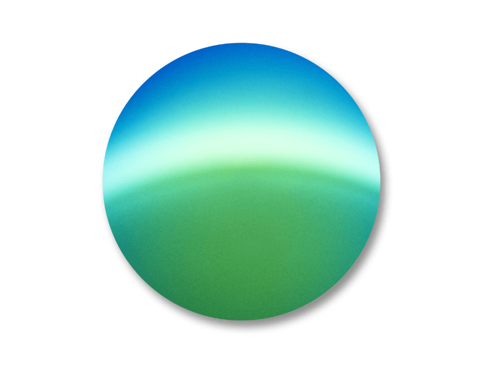 ZEISS DuraVision Mirror farve grøn med en blå skygge foroven.