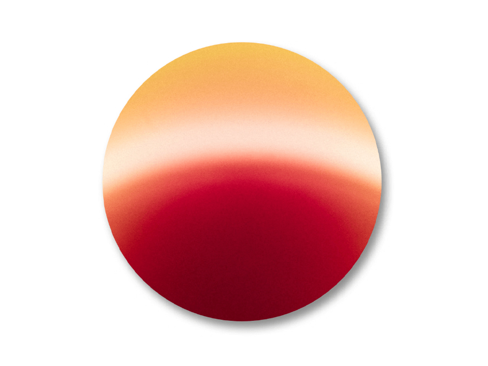 ZEISS DuraVision Mirror farve rød med en orange skygge foroven.