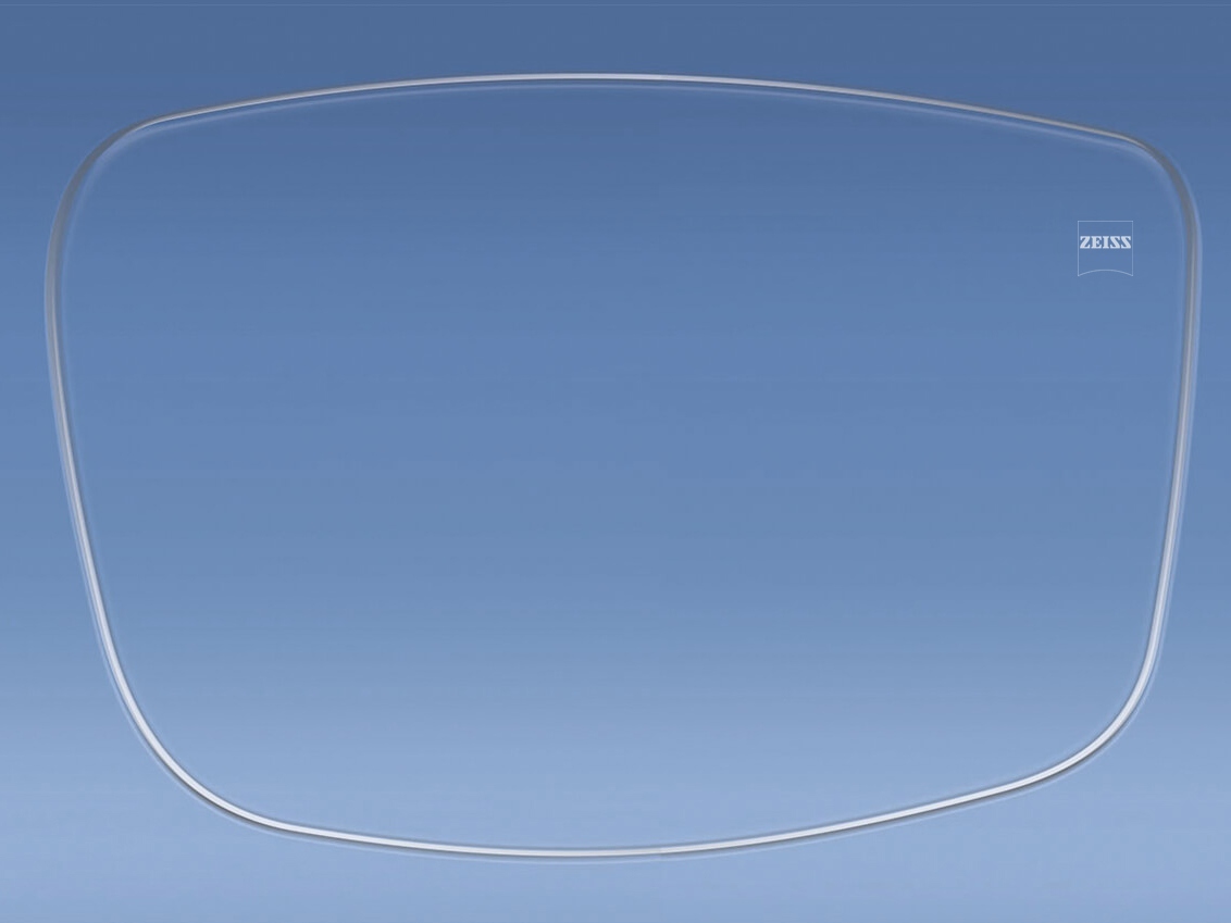Illustration af et brilleglas med og uden ZEISS Coatings, giver overfladeresistens 