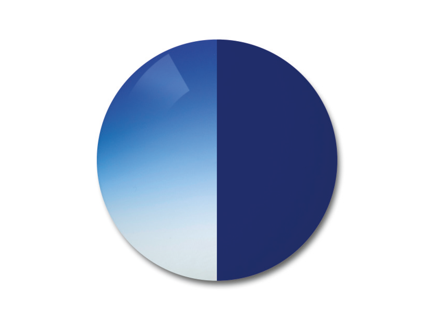 Illustration af ZEISS AdaptiveSun fotokromiske glas i farven blå 